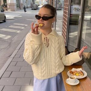 Djerf Avenue chunky cable knit sweater